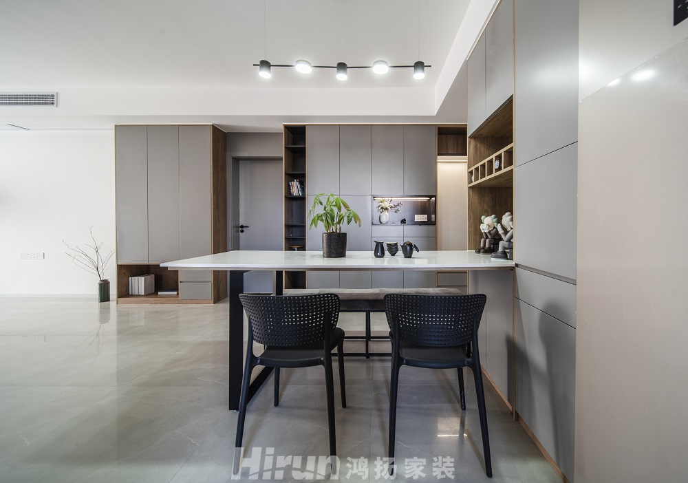 中建亮月湖瀾苑100㎡雅致現代三居室 裝修案例效果圖-002