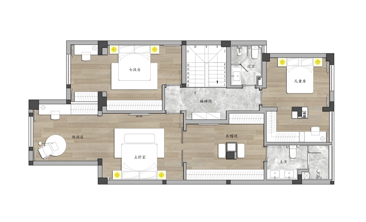 當代上品灣220㎡雅致現代復式 裝修案例實景圖-1