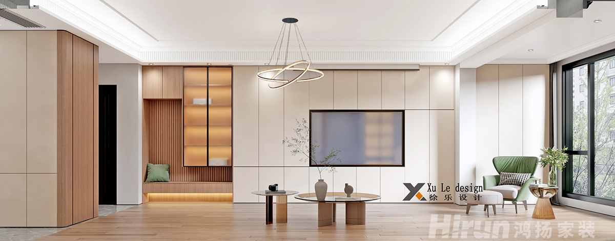 城投瀚城璞岸182㎡北歐之光三居室 裝修案例效果圖-2