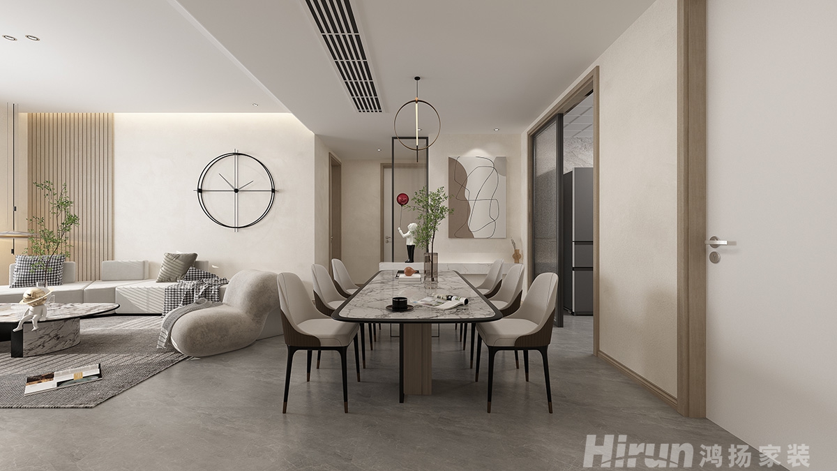 譚房中央公園120㎡北歐之光三居室 裝修案例效果圖-2