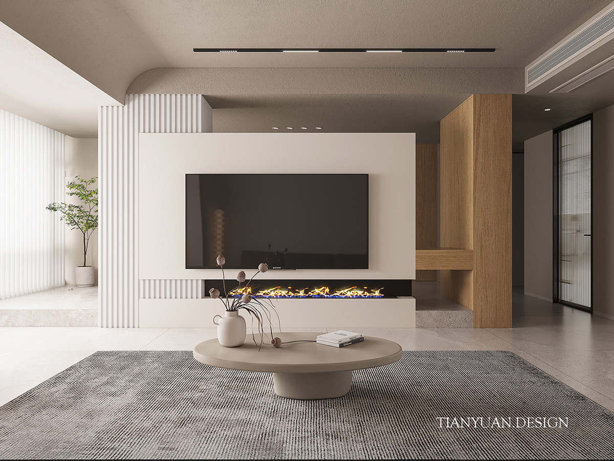 城發恒偉星雅韻143㎡北歐之光四居室 裝修案例效果圖-1