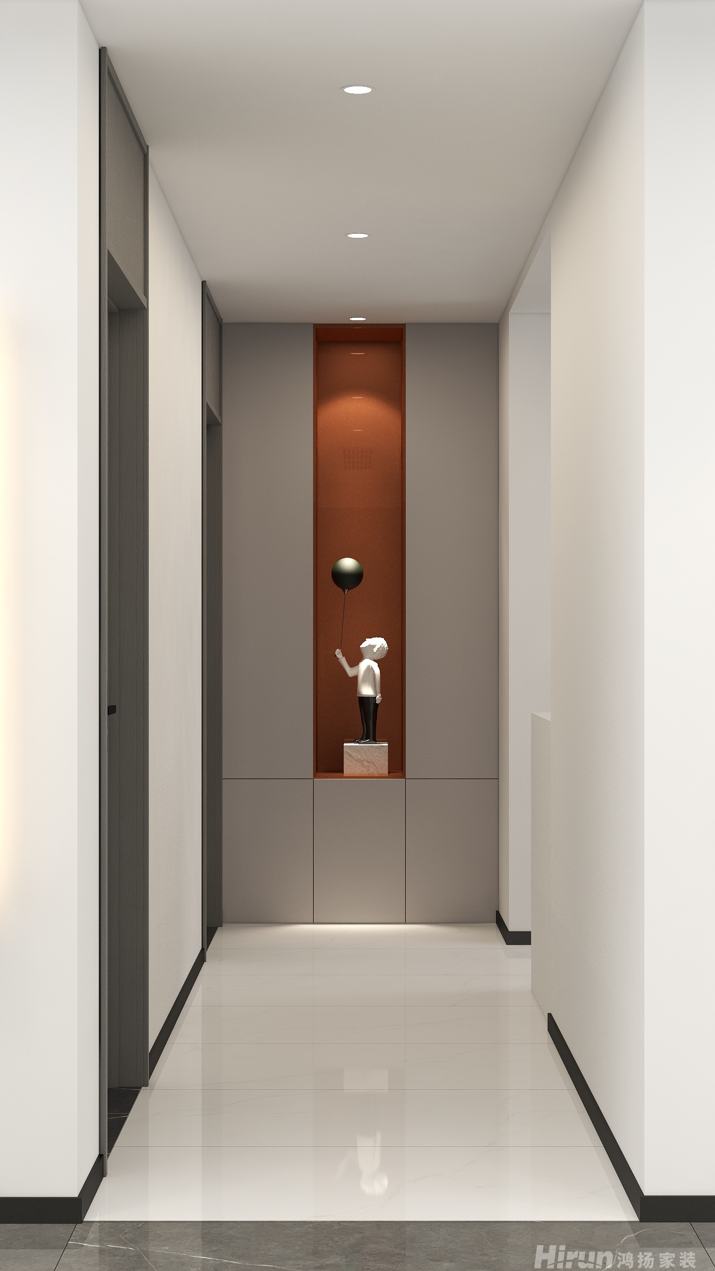 中梁云麓傳奇119㎡北歐之光三居室 裝修案例效果圖-3