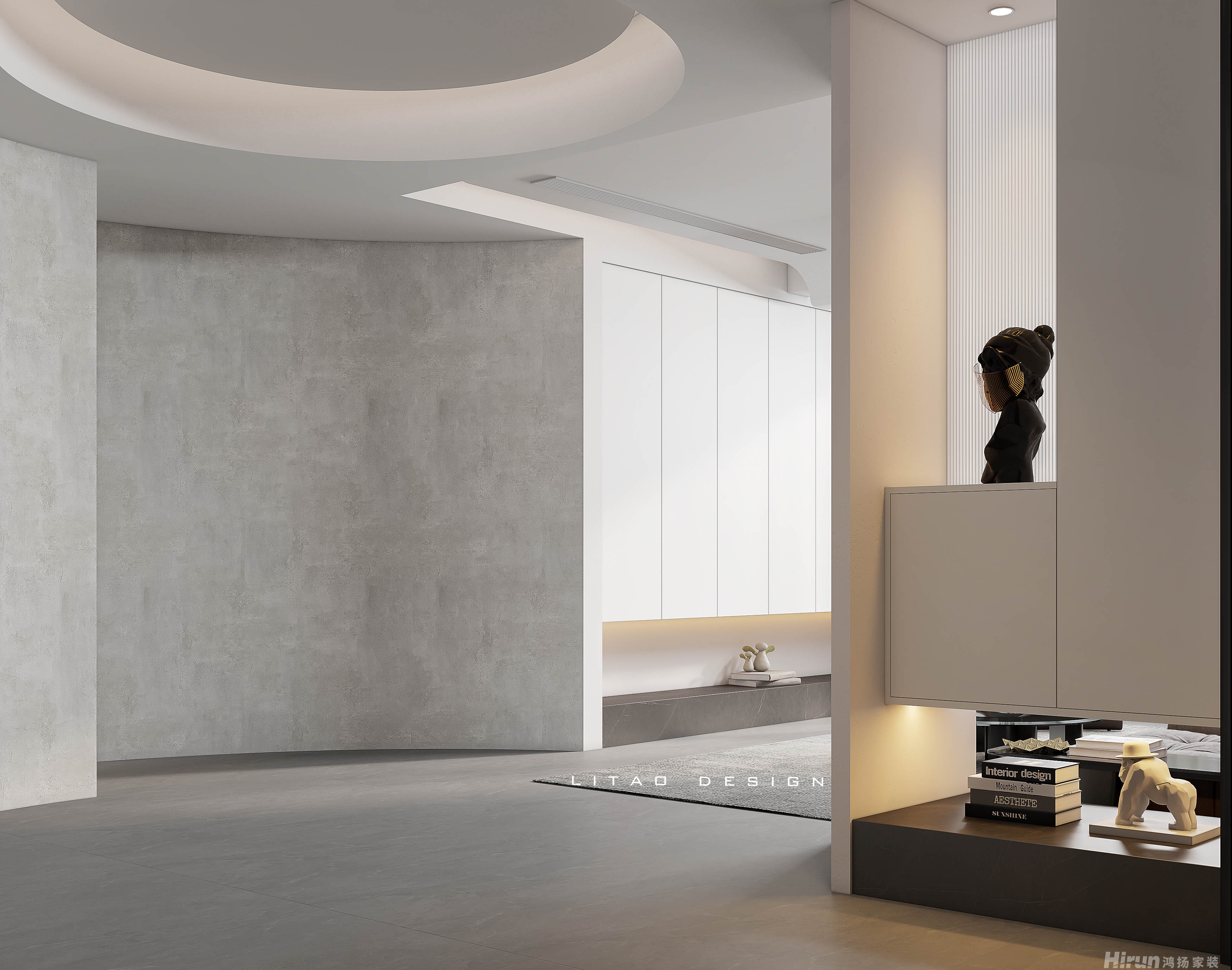 潤和瀚文府140㎡雅致現代四居室 裝修案例效果圖-2