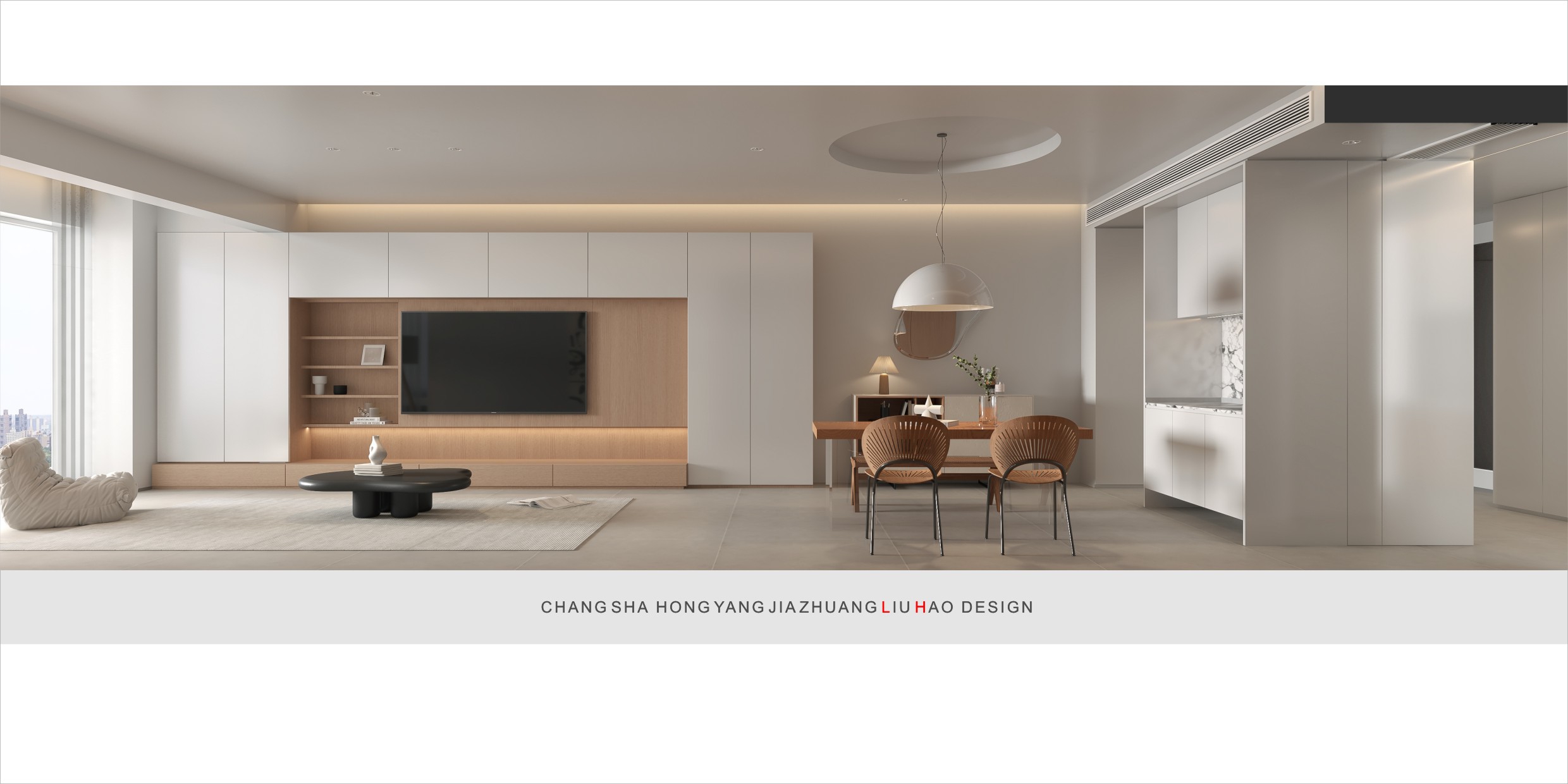 崇文名邸120㎡北歐之光三居室 裝修案例效果圖-1