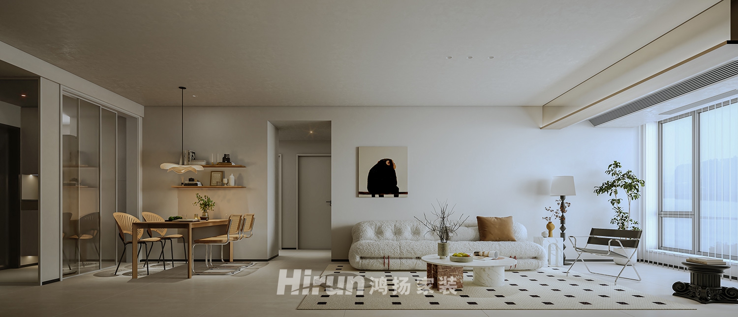 新城·朗雋大都100㎡北歐之光三居室 裝修案例效果圖-2