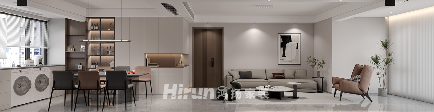 中交中央公園150㎡雅致現代四居室 裝修案例效果圖-2