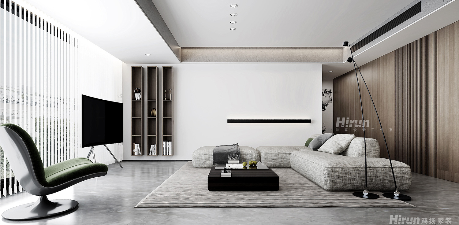 匯金新城86㎡雅致現代二居室 裝修案例效果圖-2