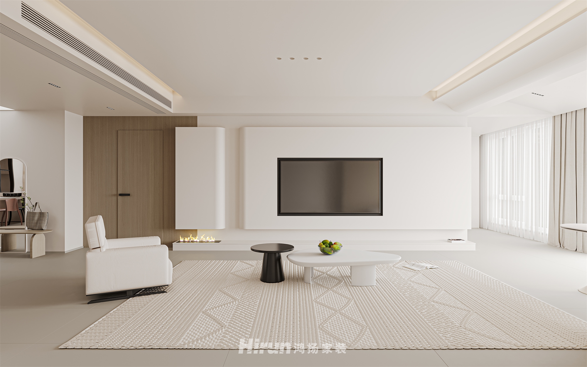 東風印230㎡優(yōu)雅繽紛大平層 裝修案例效果圖-6