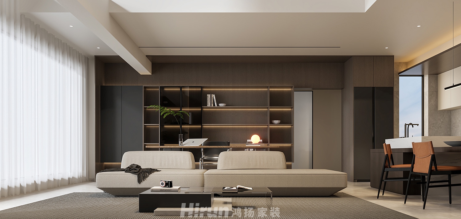 建發·玖洲觀瀾131㎡新裝飾主義復式 裝修案例效果圖-2