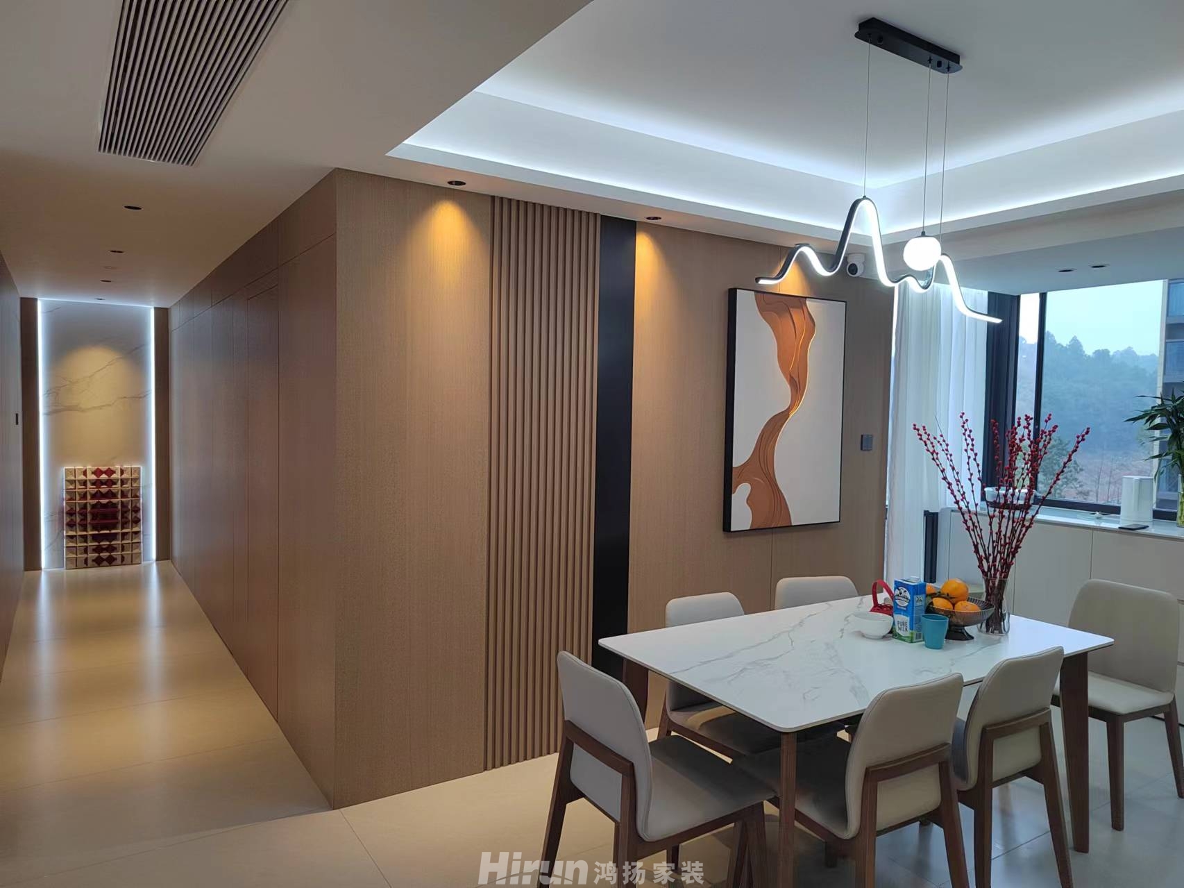 長房·嶺秀時代140㎡新裝飾主義四居室 裝修案例效果圖-2