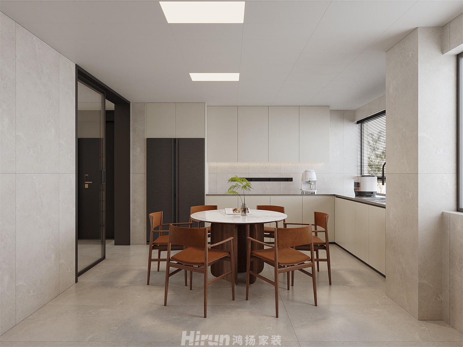 漢唐翰林府160㎡優(yōu)雅繽紛四居室 裝修案例效果圖-1