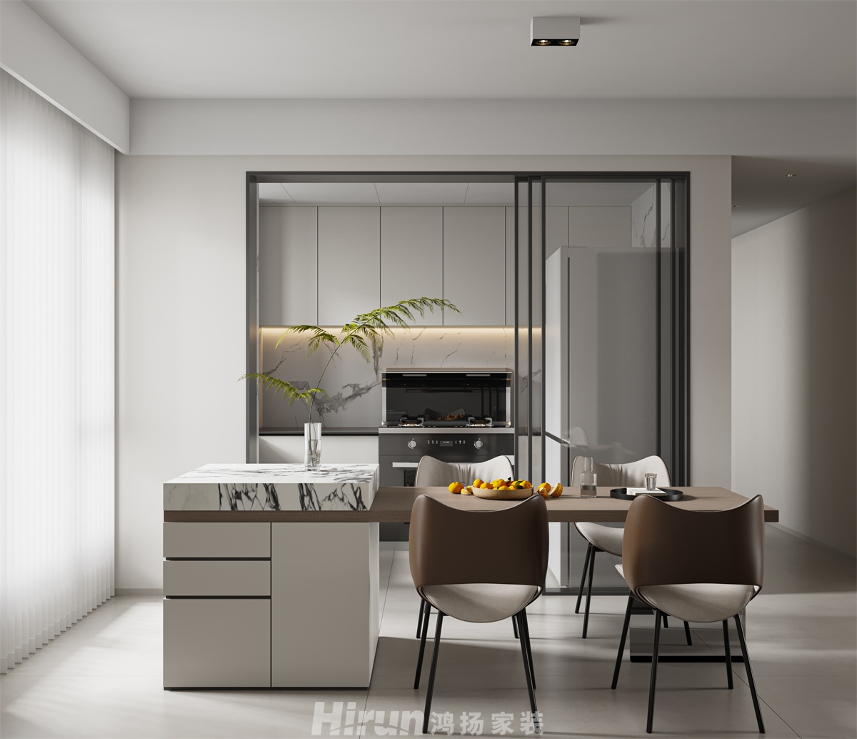 漢唐世家150㎡雅致現(xiàn)代復(fù)式 裝修案例效果圖-1