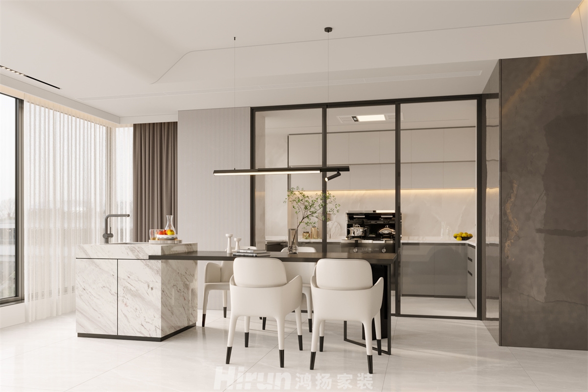 卓越淺水灣220㎡雅致現代四居室 裝修案例效果圖-2