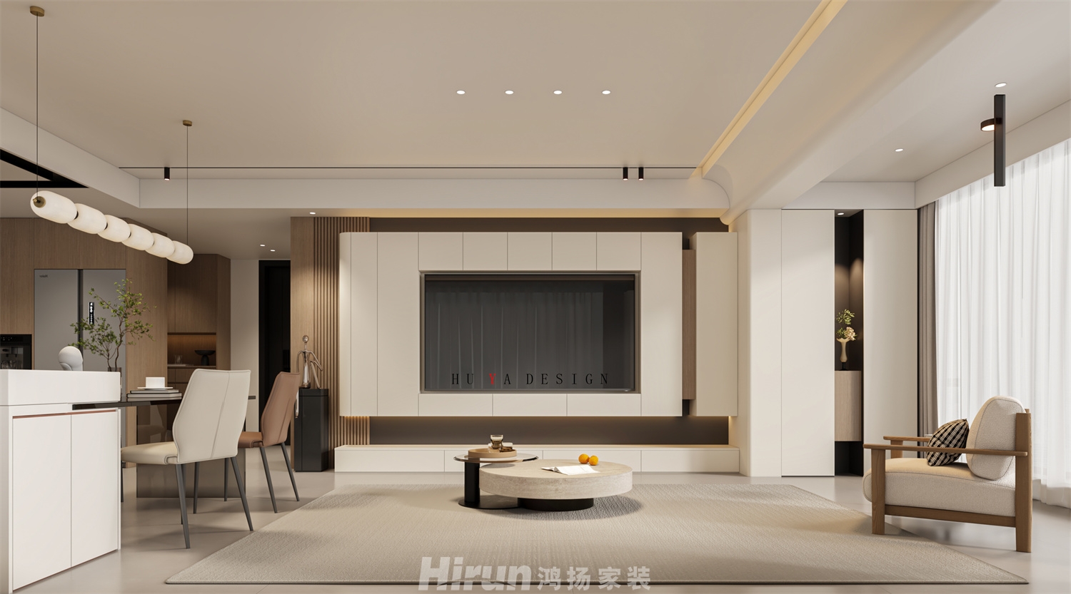 金茂國(guó)際社區(qū)140㎡四居室 裝修案例效果圖-2