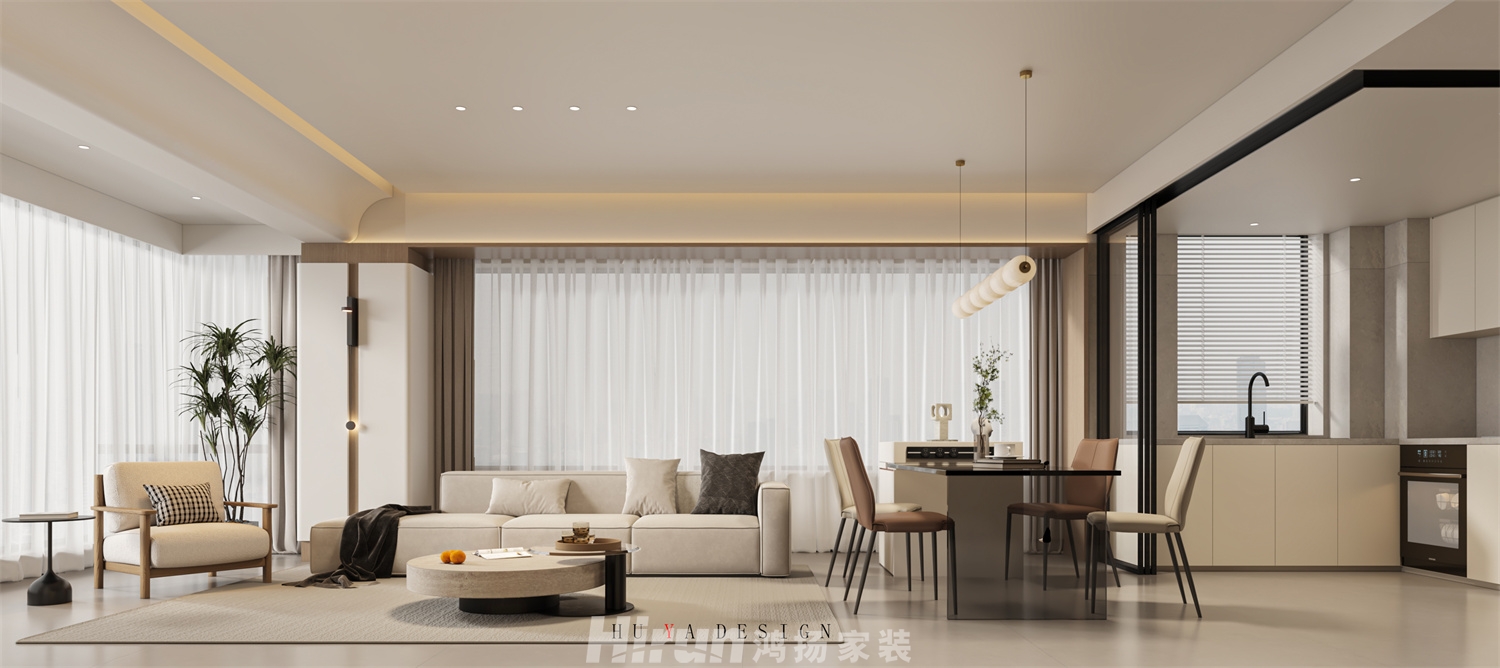 金茂國(guó)際社區(qū)140㎡四居室 裝修案例效果圖-1