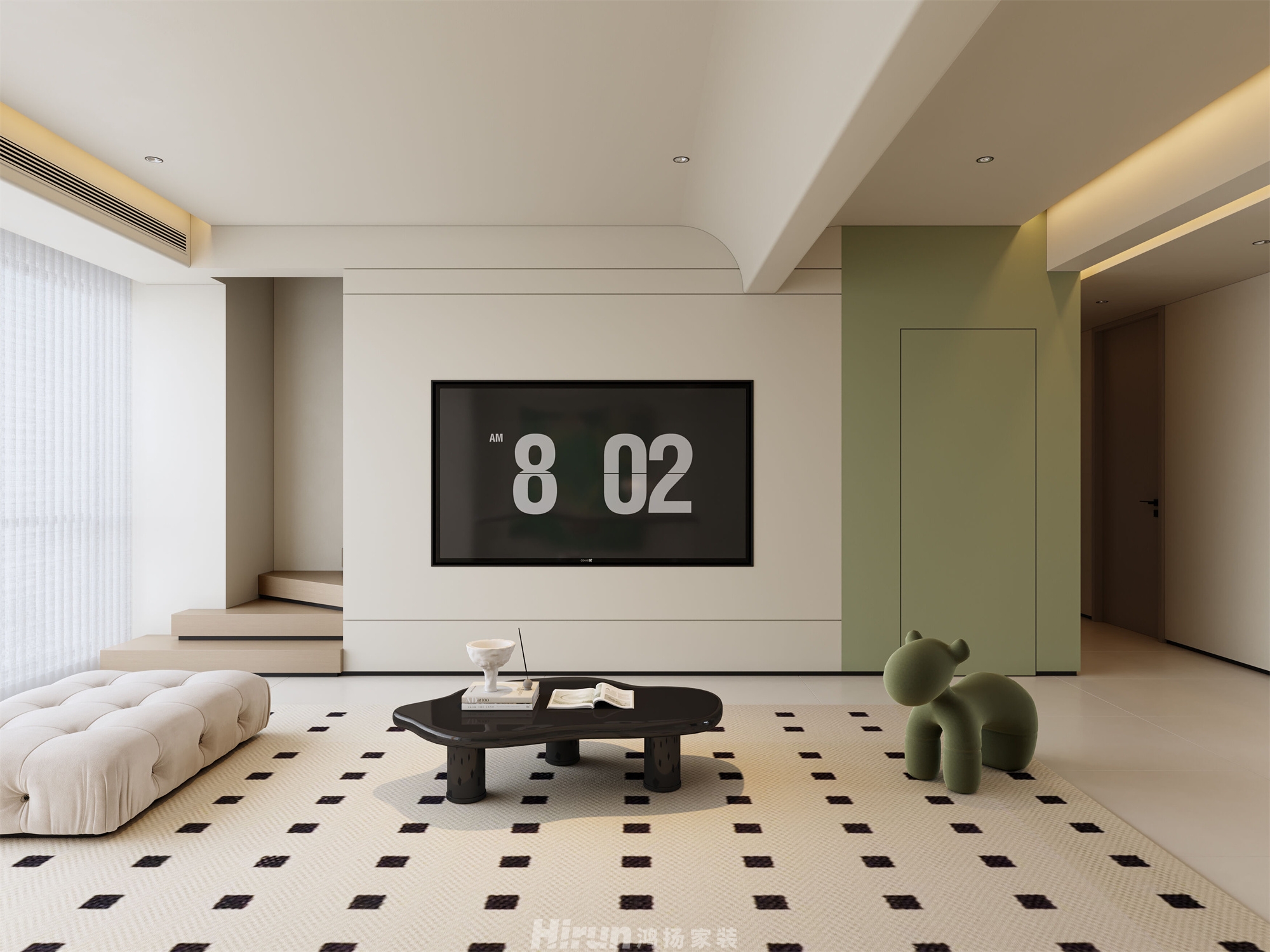 麓谷山湖郡180㎡藝術室界四居室 裝修案例效果圖-2