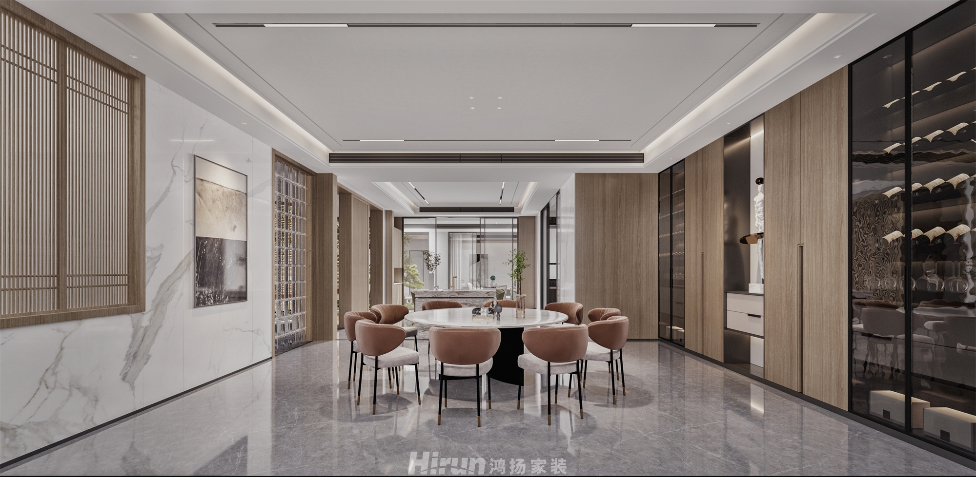 桃李江楠320㎡意境東方別墅 裝修案例效果圖-1