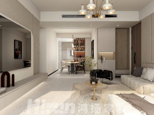 湘江天地130㎡北歐之光四居室 裝修案例效果圖-2