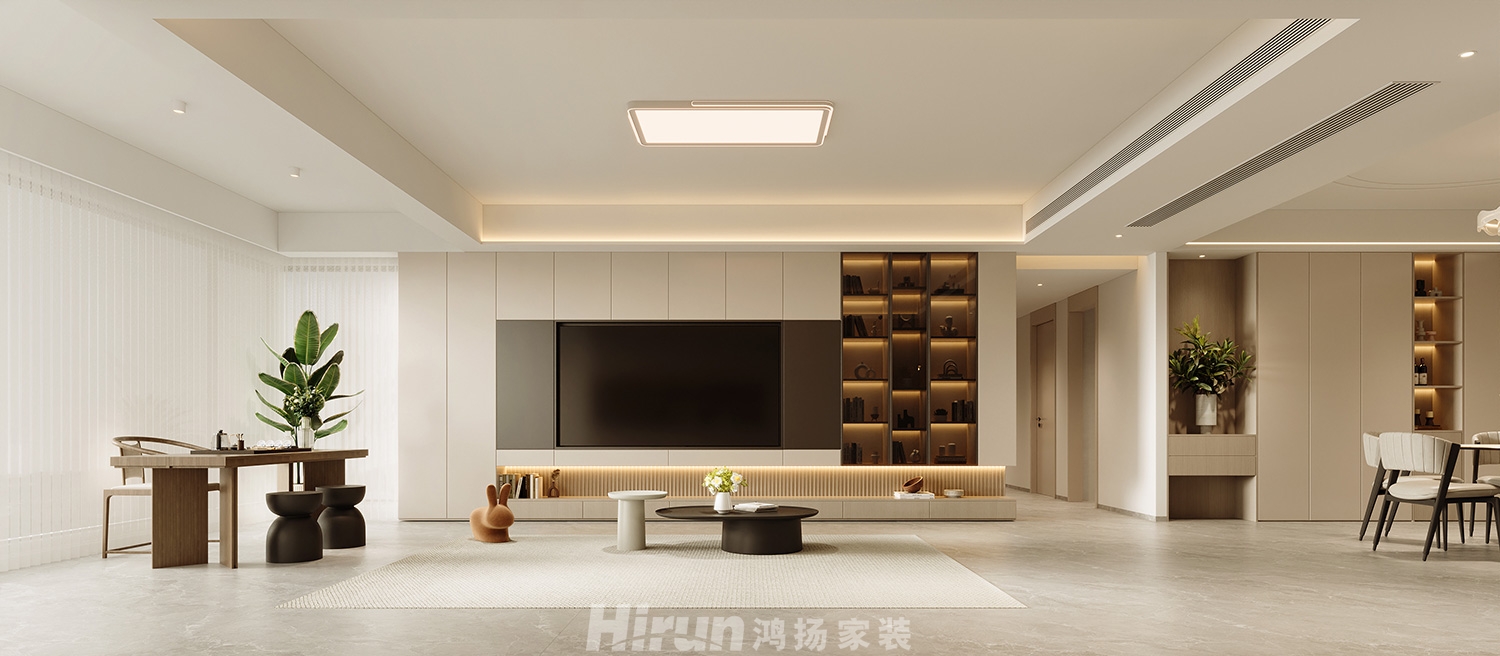 洋湖映190㎡雅致現代大平層 裝修案例效果圖-3