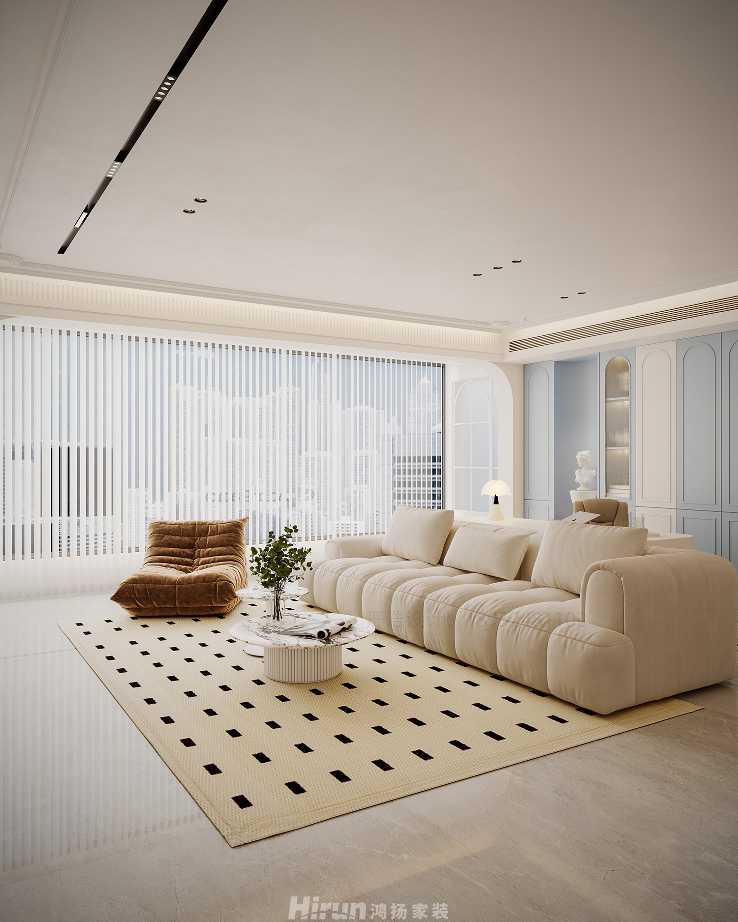 時代·建發和著（精裝房改造）182㎡優雅繽紛大平層 裝修案例效果圖-6