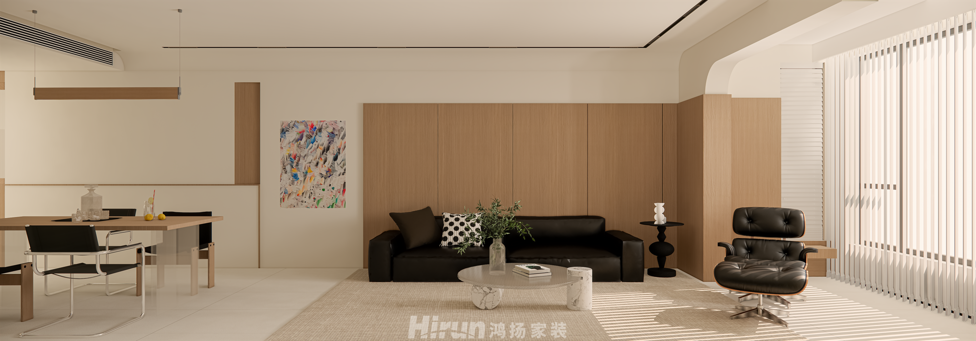 旭輝國悅府120㎡北歐之光四居室 裝修案例效果圖-2