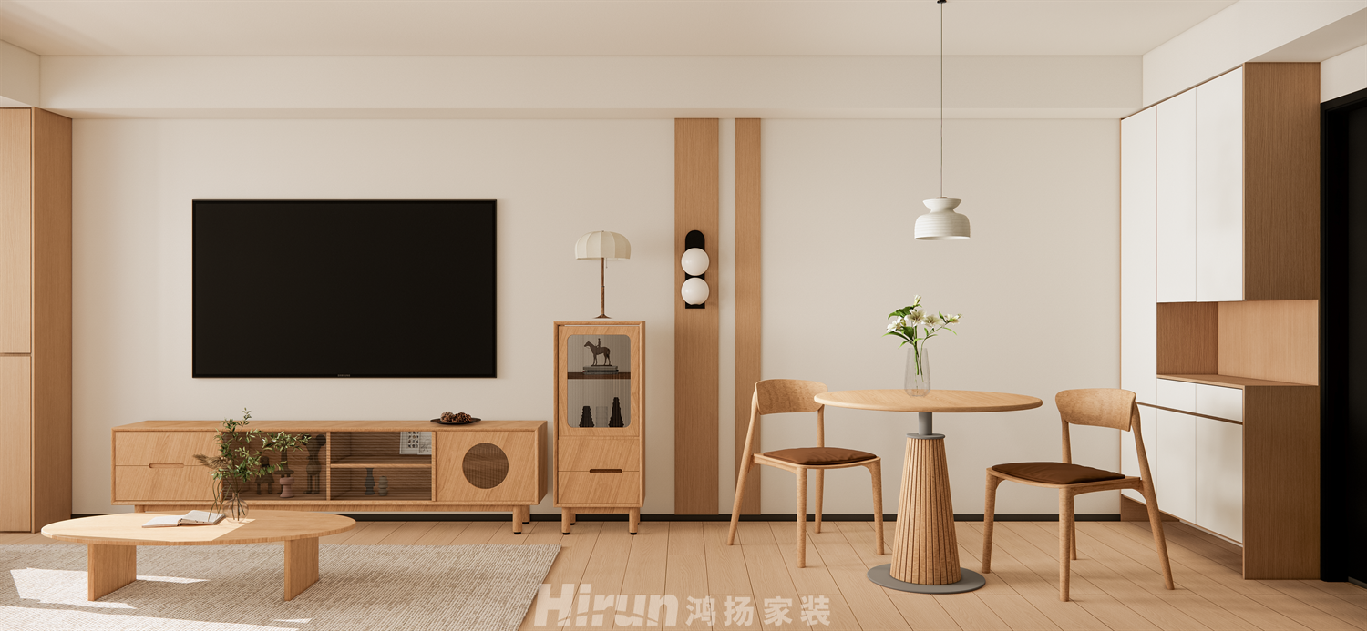 潤和翰文府123㎡北歐之光三居室 裝修案例效果圖-2