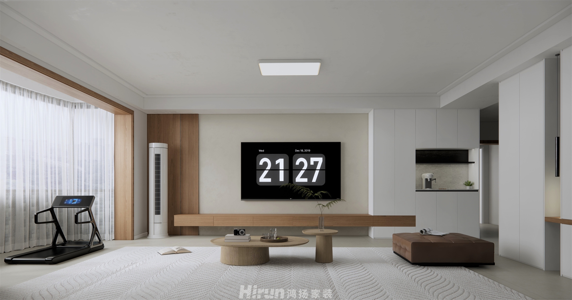 繞城家園120㎡北歐之光三居室 裝修案例效果圖-2