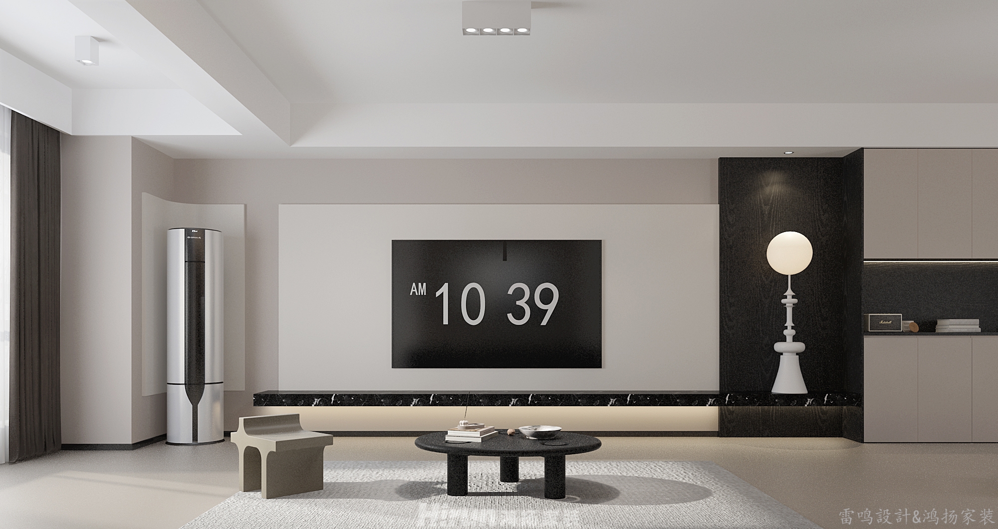 旭輝國際新城130㎡雅致現代三居室 裝修案例效果圖-1