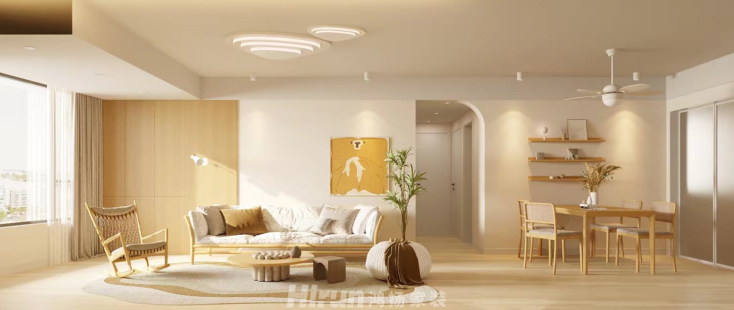 融創融公館130㎡北歐之光四居室 裝修案例效果圖-2