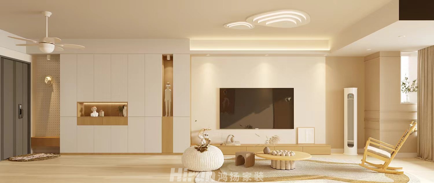 融創融公館130㎡北歐之光四居室 裝修案例效果圖-1