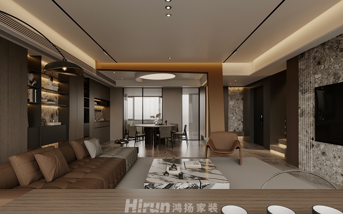 綠地麓湖郡260㎡新裝飾主義五居室 裝修案例效果圖-10