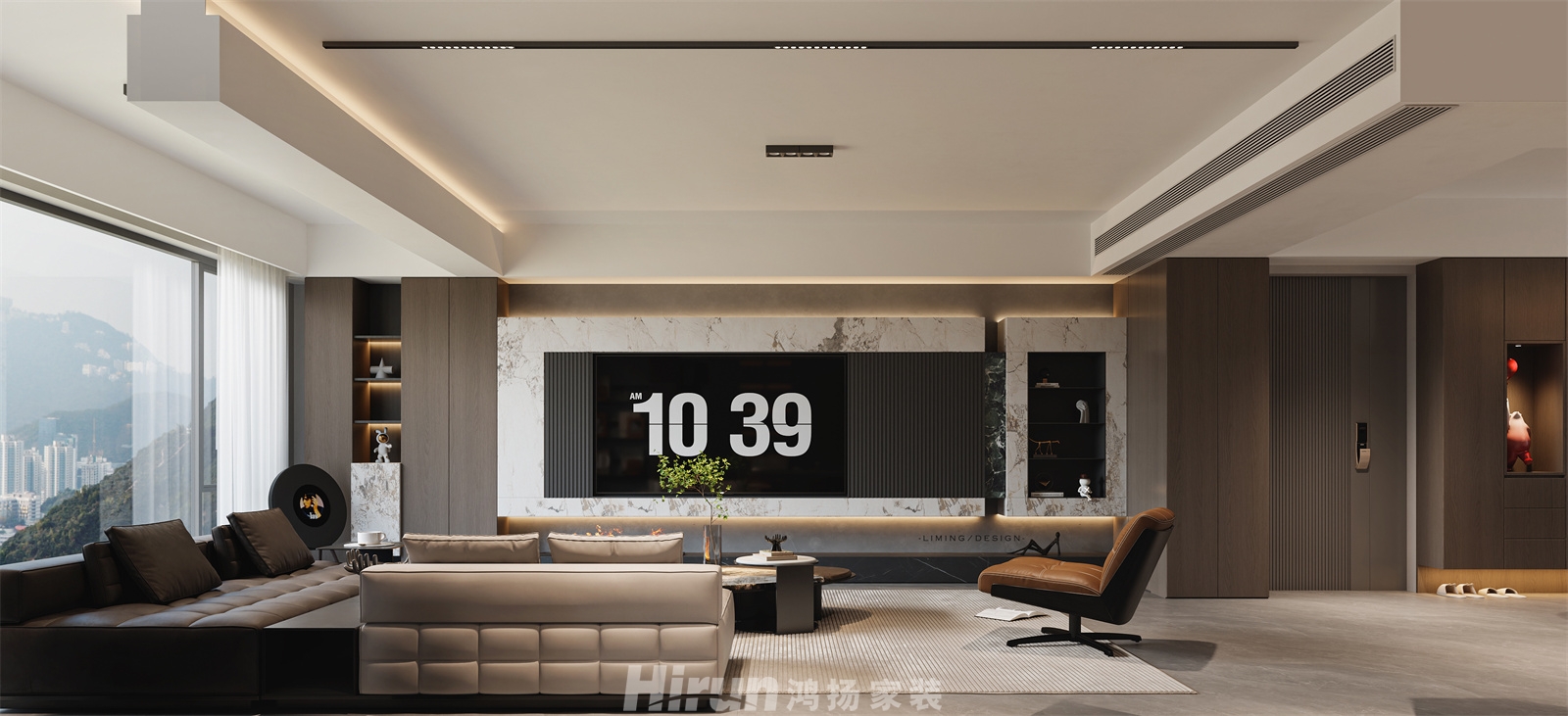 歐洲城220㎡新裝飾主義大平層 裝修案例效果圖-1