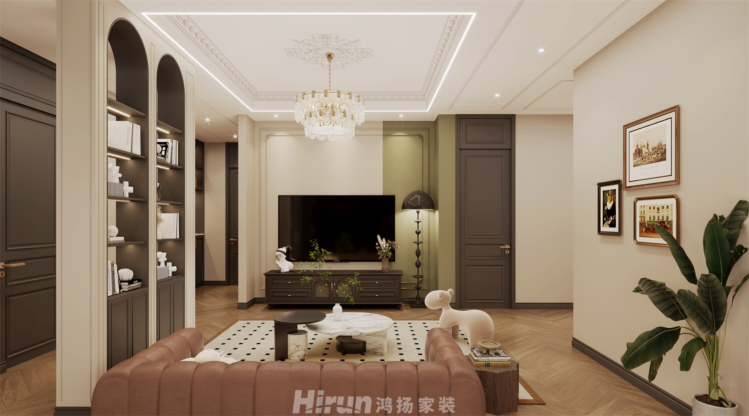 金澤園1000㎡寫意木構別墅 裝修案例效果圖-1