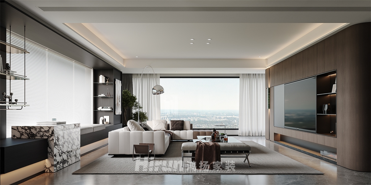 璞悅灣151㎡新裝飾主義四居室 裝修案例效果圖-2