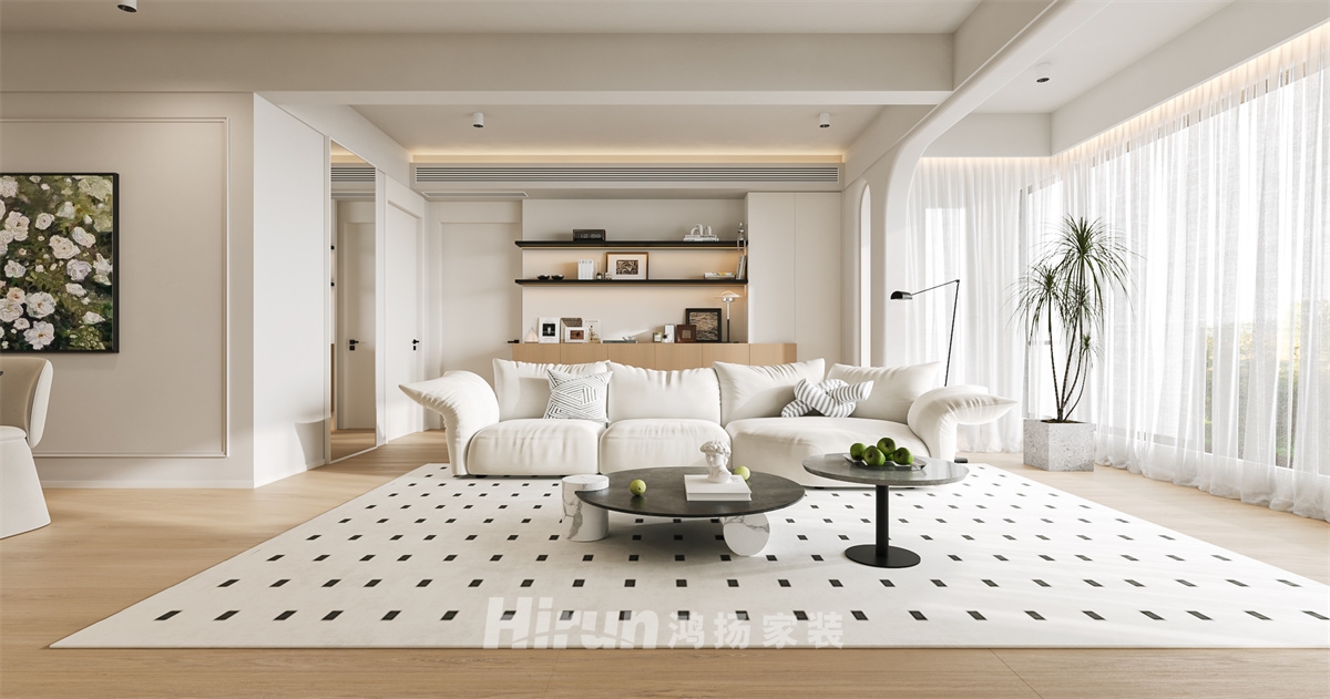 遠(yuǎn)洋天鉑136㎡北歐之光四居室 裝修案例效果圖-7