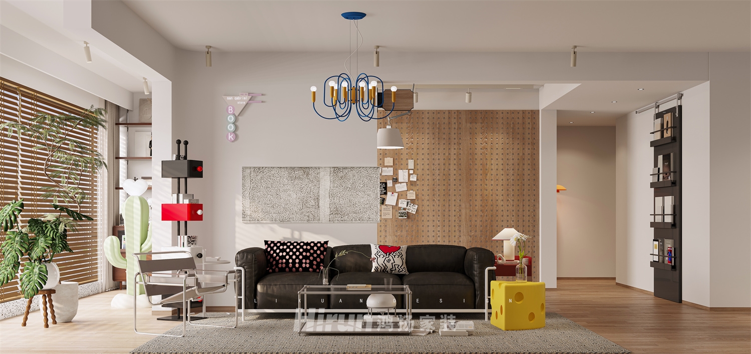 麓江府140㎡優雅繽紛四居室 裝修案例效果圖-4