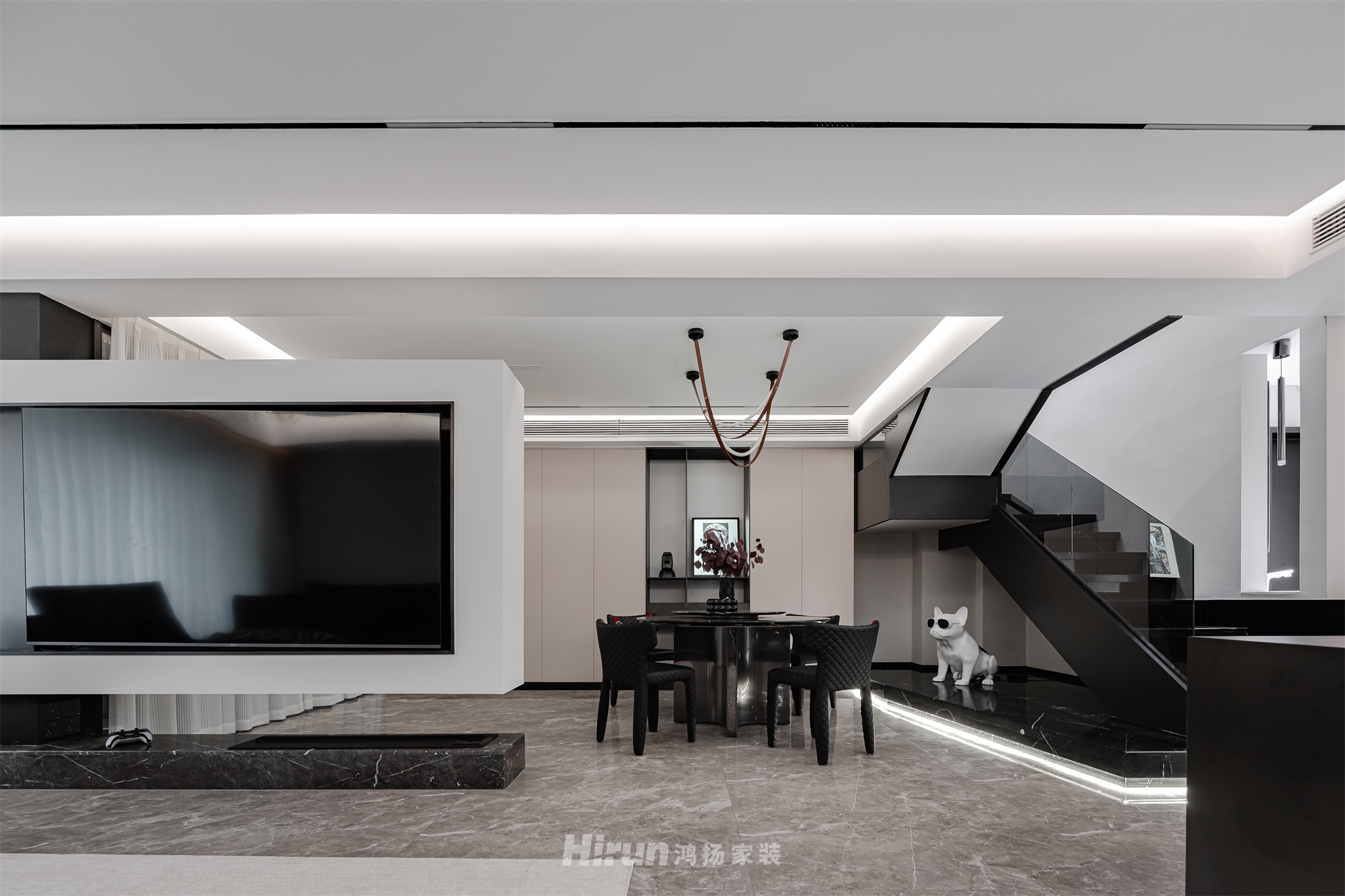 建發央著170㎡新裝飾主義復式 裝修案例實景圖-10