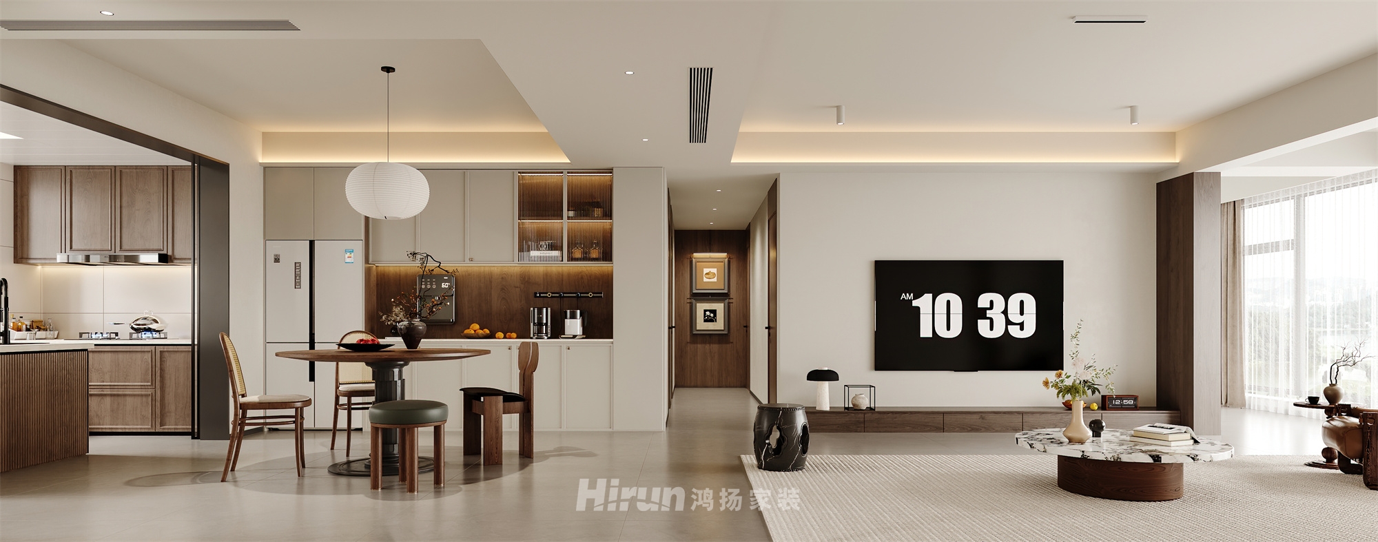 建發央著210㎡復古風潮大平層 裝修案例效果圖-2