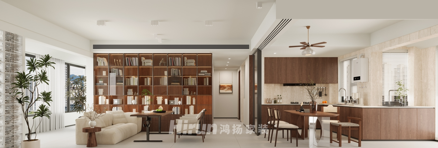 兆基璟宸府142㎡復古風潮四居室 裝修案例效果圖-1