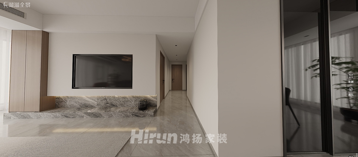 兆基璟宸府140㎡雅致現代四居室 裝修案例效果圖-2