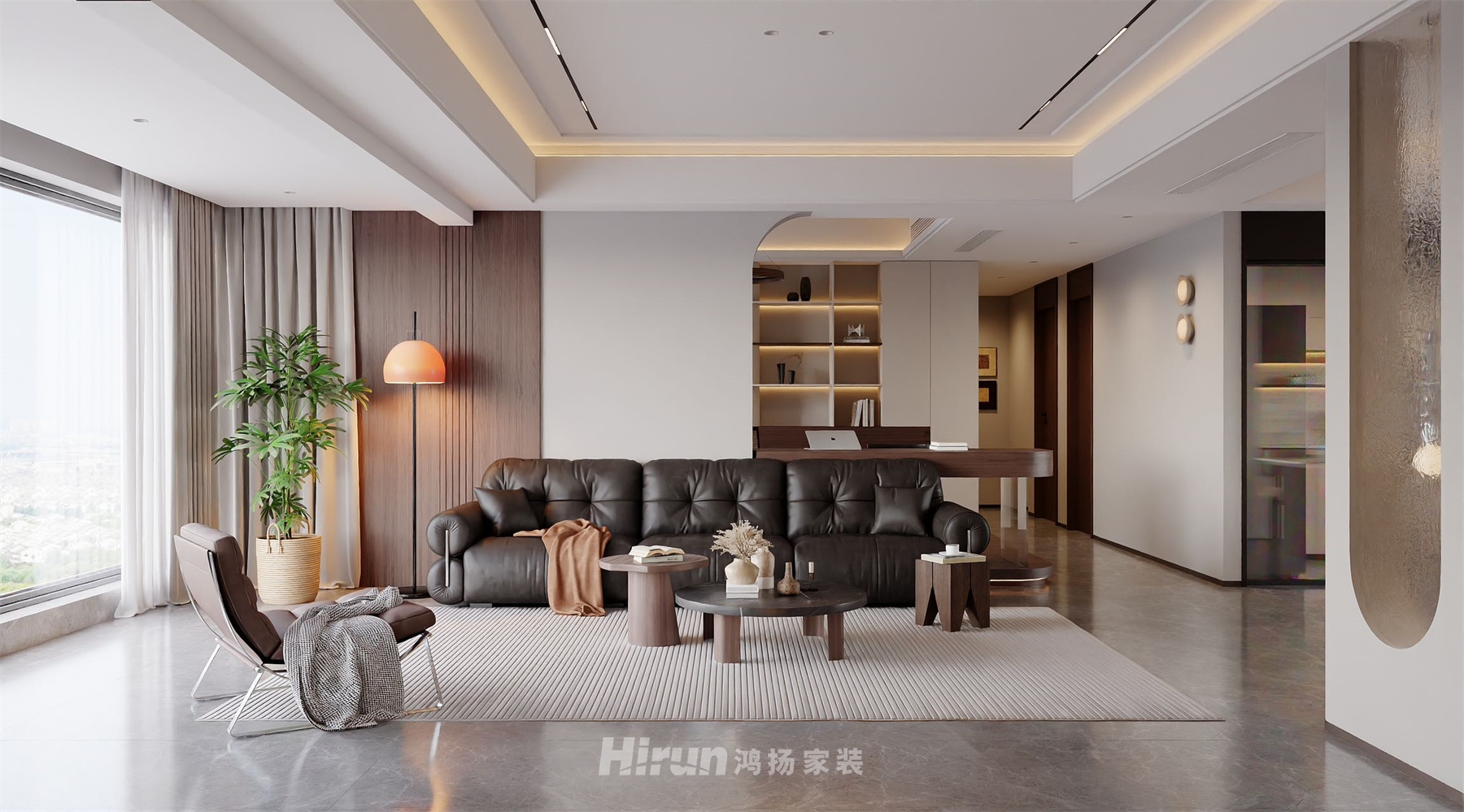 嘉臣道180㎡復(fù)古風(fēng)潮四居室 裝修案例效果圖-4