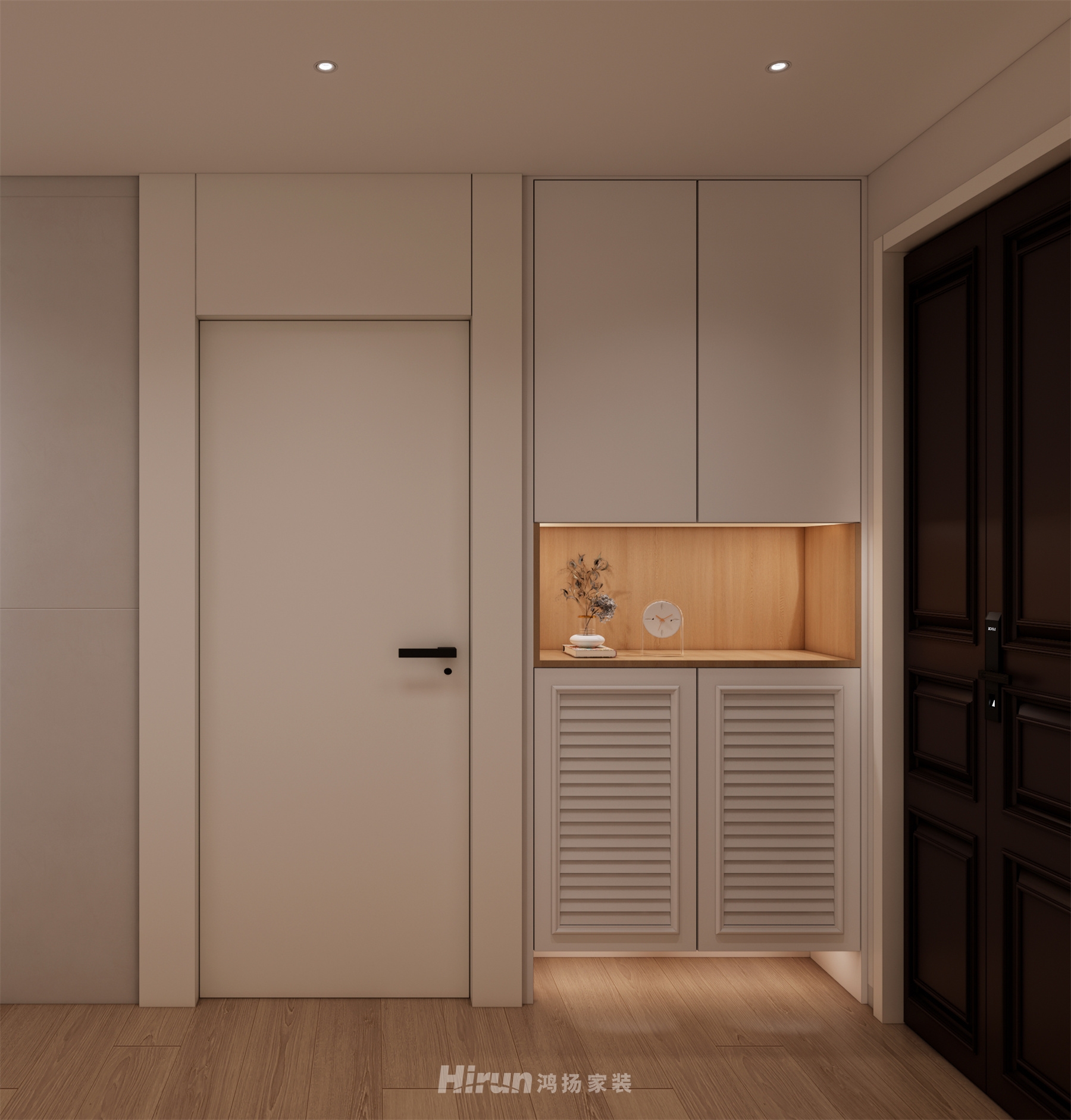 財富湘江141㎡復(fù)古風(fēng)潮四居室 裝修案例效果圖-5