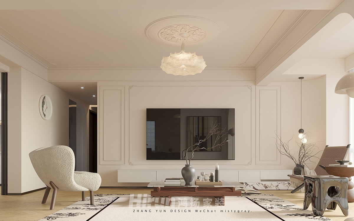 大都匯天悅140㎡優雅繽紛三居室 裝修案例效果圖-4