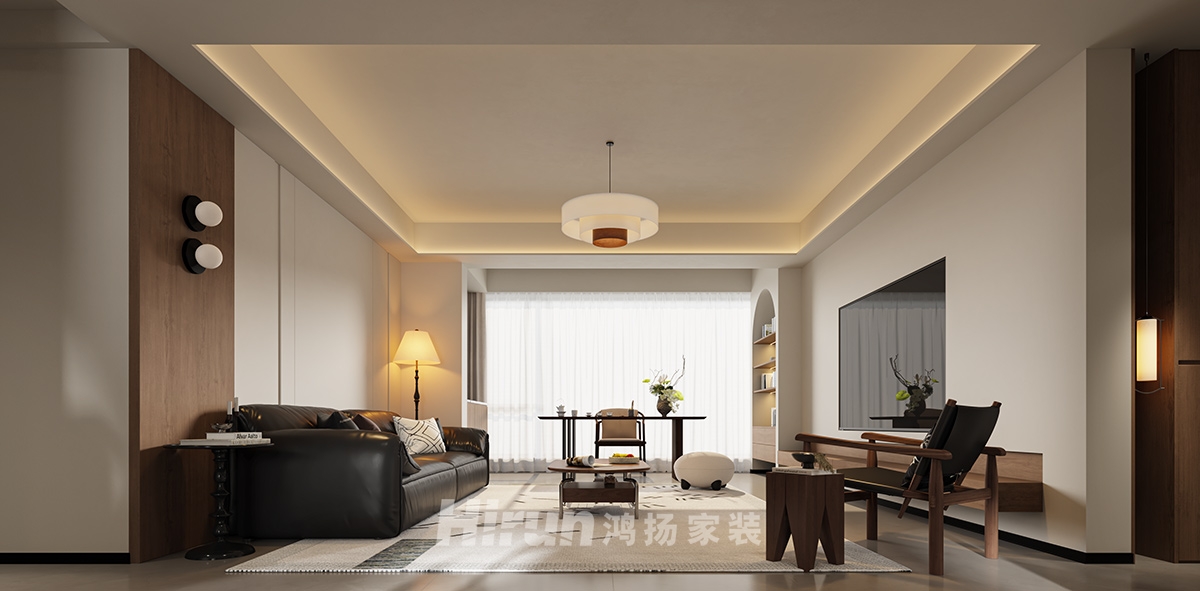 龍湖江與城169㎡復古風潮四居室 裝修案例效果圖-1