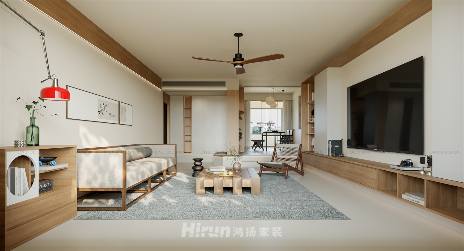 恒鑫瀾北灣175㎡復合寫意四居室 裝修案例效果圖-3