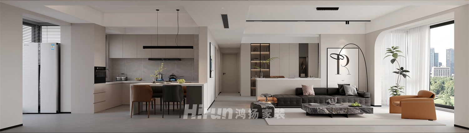 天翼花園125㎡雅致現(xiàn)代四居室 裝修案例效果圖-1