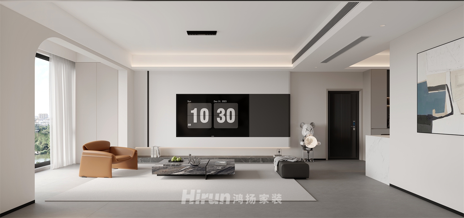 天翼花園125㎡雅致現(xiàn)代四居室 裝修案例效果圖-2