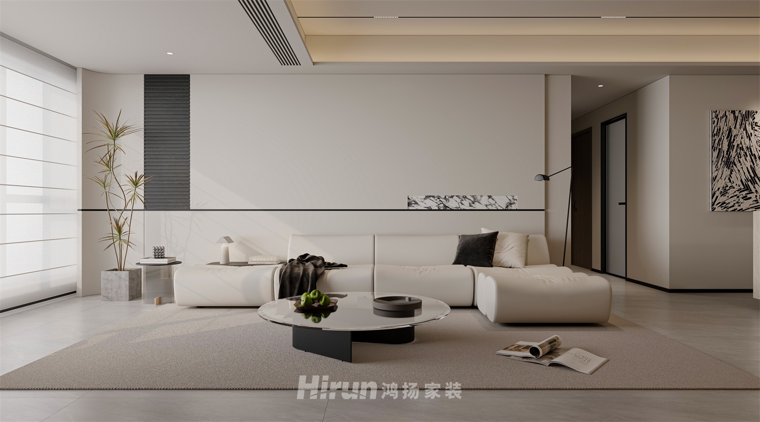 龍湖天璞140㎡雅致現(xiàn)代四居室 裝修案例效果圖-1