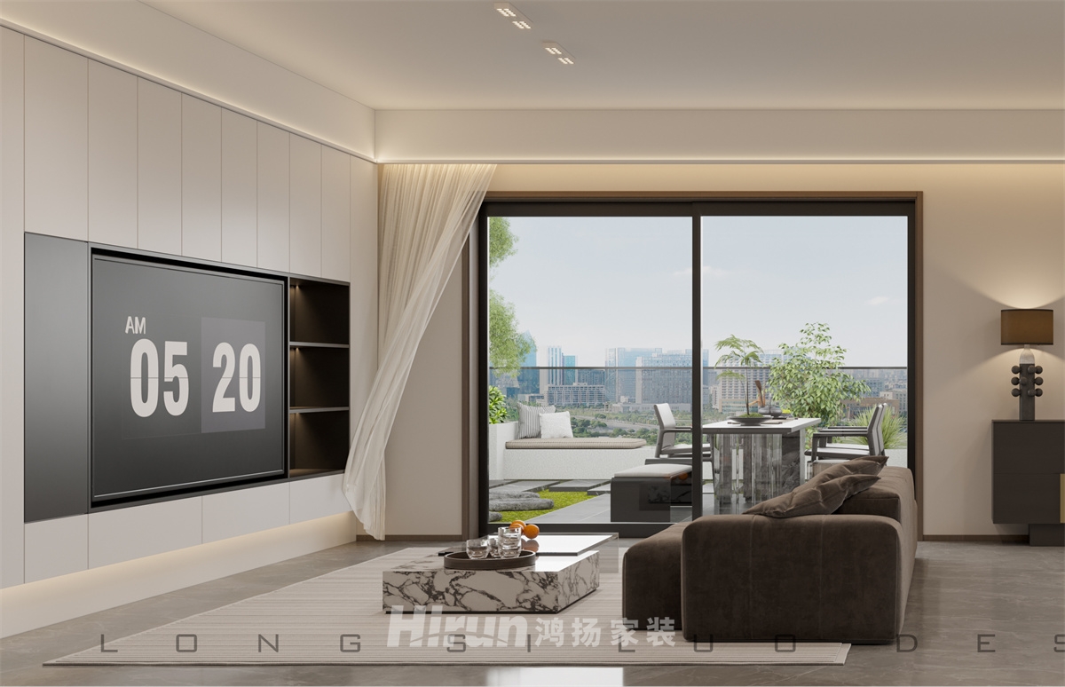 福天藏郡180㎡新裝飾主義四居室 裝修案例效果圖-3