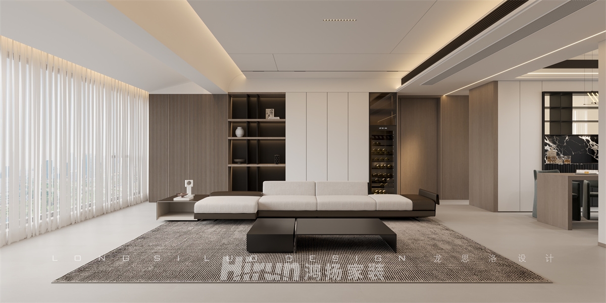 濱江府190㎡新裝飾主義四居室 裝修案例效果圖-4